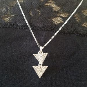 Touchstone Pave Triangle necklace